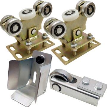 WÓZKI DO BRAMY PRZESUWNEJ ZESTAW ROLKI 70x70x4mm