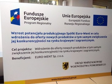 Tablica unijna PROW 2014-2020 ARiMR A3 PLAKAT ue