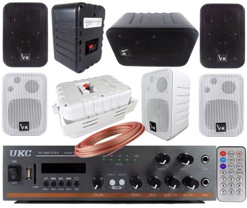 8 KOLUMMN PODWIESZANYCH NATYNKOWYCH WZMACNIACZ BLUETOOTH USB RADIOWĘZEŁ