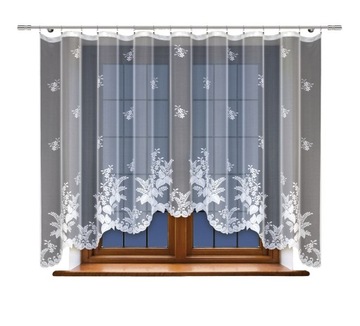 Firanka żakardowa uszyta na taśmie 160 x 300 cm