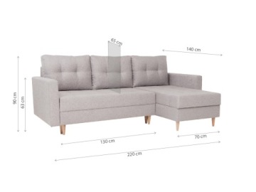 Маленький угловой диван Спальное место INGRID Cornea