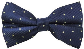 Mucha Muszka groszki kropki granatowa beż