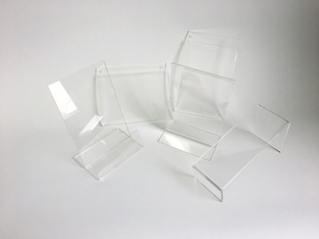 Подставка для визиток из бесцветного оргстекла WIZ, 10 шт.
