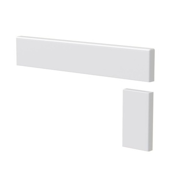 Плинтус лестницы белый внахлест 60х15мм 40х26см лакированный МДФ