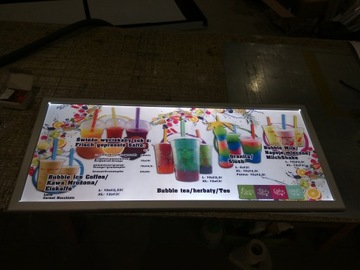 Доска-меню с подсветкой 100х60см, для ресторана, бара