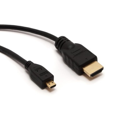 Kabel pozłacany microHDMI-HDMI 1m Raspberry Pi 4
