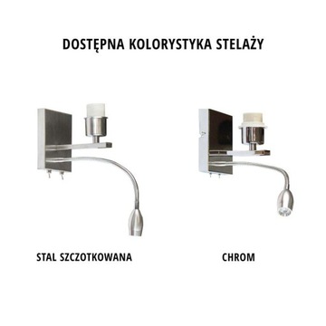 Szary kinkiet ADDIS lampa do czytania + panel LED