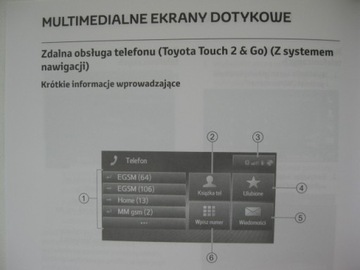 TOYOTA Touch 2 с навигационным экраном Go, инструкция