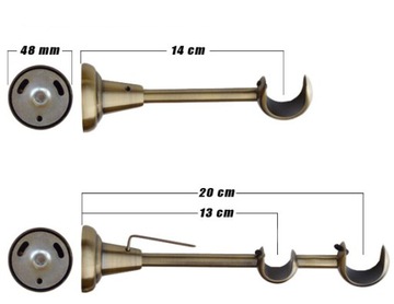 Карниз для штор + сайлент-кольца МЕТАЛЛ 19/19ММ ДВОЙНОЙ 300СМ