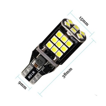 ЛАМПОЧКА 24 LED 3030 W16W T15 CANBUS ОРАНЖЕВЫЙ