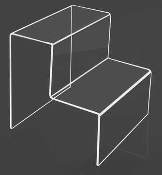 ЛЕСТНИЦА СТЕНД 20см 2 СТУПЕНИ из ПЛЕКСИ