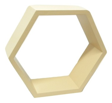 DREWNIANA PÓŁKA PLASTER MIODU HEXAGON TOFFI