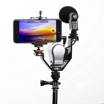 Adapter SZYNA do Filmowania na 1/4'' 3x Gorąca Stopka ISO ALUMINIUM czarny