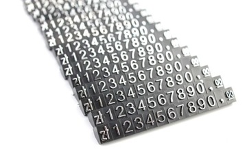 Ценники пластиковые, серебро, PLN 6x9мм, EZLS x20