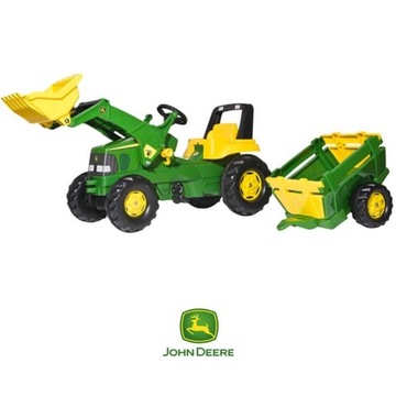 ПЕДАЛЬНЫЙ ТРАКТОР ROLLY TOYS ПРИЦЕП JOHN DEERE