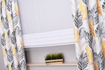 РАЗМЕР ШТОРЫ 150 СМ БОЛЬШИЕ ЛИСТЬЯ ПАПОРОТНИКА 0,5 М