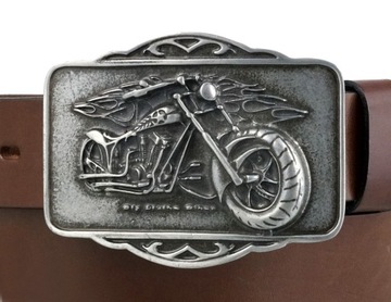 КОЖАНЫЙ РЕМЕНЬ ДЛЯ МОТОЦИКЛИСТОВ, ПРЯЖКА ЧОППЕРА