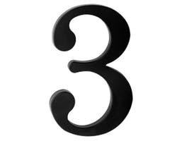 Cyfra plastikowa 17,5 cm numer 3