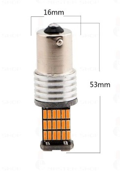 45 светодиодов SMD P21W R5W BA15S ЛАМПА, ОРАНЖЕВЫЙ