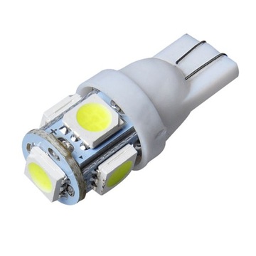 СВЕТОДИОДНЫЕ ЛАМПОЧКИ 5 SMD 5050 W5W T10 АРТ. БЕЛЫЕ 10шт.