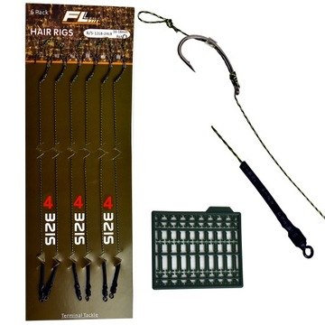 НАСАДКА НА КАРПА С ВОЛОСОМ, ПЛЕТЕННЫЙ КРЮЧОК, размер 4