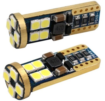 W5W 12 светодиодов 3030 T10 премиум-класса + стабилизатор