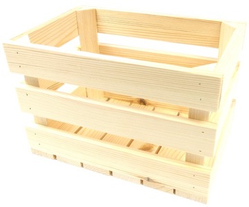 SKRZYNKA DREWNIANA DEKORACYJNA HEBLOWANA 30x20x20