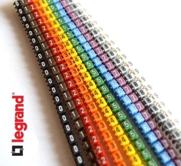 Oznaczniki kablowe LEGRAND, zestaw 100szt 0,5-1,5
