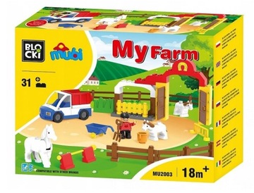 Klocki Mubi Farma 31 el klocki dla 2 latka MU2003