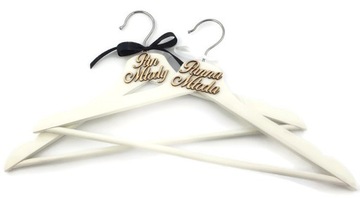 Белые свадебные вешалки Mr. Miss, деревянная 3D надпись