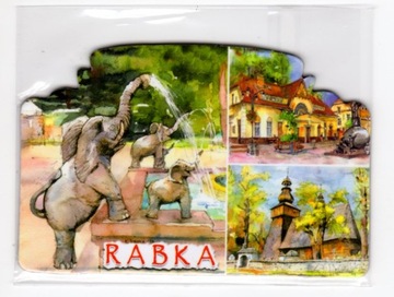 MAGNES NA LODÓWKĘ MAGNETKA RABKA SŁONIE 1046