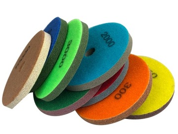 НАБОР ИЗ 8 ДИСКОВ ДЛЯ ВЛАЖНОЙ ПОЛИРОВКИ МРАМОРА DIAMOND 125