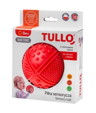 Piłka SENSORYCZNA 4 faktury ROZWÓJ DŁONI gryzak