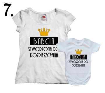 КОМПЛЕКТ ФУТБОЛКИ ДЛЯ БАБУШКИ И БОДИ ДЛЯ ВНУНКИ