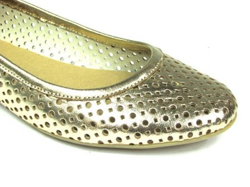 АЖУРНЫЕ БАЛЕТКИ, НАТУРАЛЬНАЯ КОЖА (098) 37