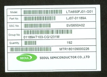 КОМПЛЕКТ 12 светодиодных лент SVS650A02_REV9_12LED 65PUS