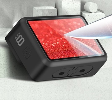 Комплект 2 в 1 СТЕКЛЯННАЯ крышка для ЖК-экрана + объектив для GoPro HERO 8 Black