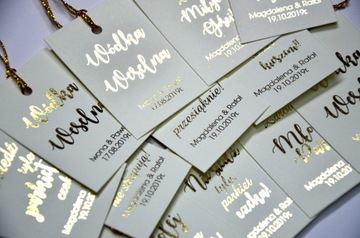 Позолоченные свадебные подвески «Водка» ECRU, 48 шт, 16 текстов