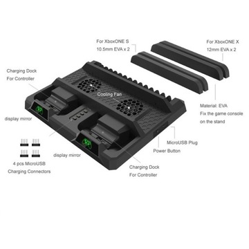 ЗАРЯДНОЕ УСТРОЙСТВО ДЛЯ ОХЛАЖДАЮЩЕЙ ПОДСТАВКИ ДЛЯ XBOX ONE X ПОДСТАВКА