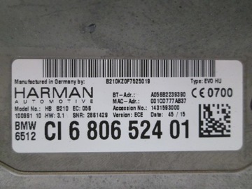 BMW F15 F16 NAVI NBT EVO MONITOR I-DRIVE 6806524