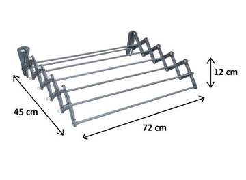 SUSZARKA HARMONIJKOWA ROZCIĄGANA SZEROKOŚĆ 70 cm