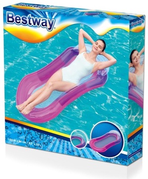 НАДУВНОЙ МАТРАС ДЛЯ ПЛАВАНИЯ С СЕТОЧНЫМ ДНОМ BESTWAY BLUE 160см