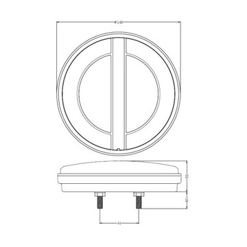 Светодиодный 3-функциональный фонарь для прицепа КРУГЛЫЙ ЛЕВЫЙ L1883!