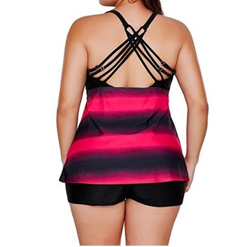 STRÓJ KĄPIELOWY TANKINI SPODENKI KOSZULKA XL