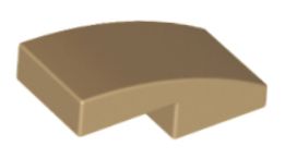 LEGO 1X2 ZAOKRĄGLONY CIEMNO BEŻOWY NR 11477 2 SZT