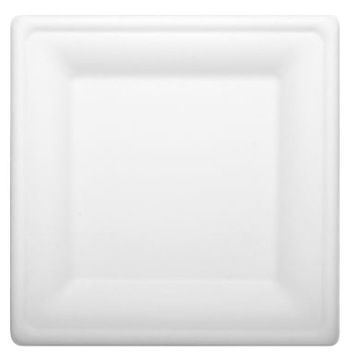 TALERZE z trzciny cukrowej jednorazowe kwadratowe sztywne 26x26cm 50 sztuk