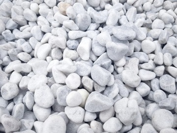 Галька Bianco Carrara 25-40мм Декоративный камень 20кг