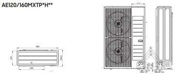 Воздушный тепловой насос Samsung EHS TDM+ 9 кВт, 3-фазный
