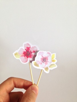 pikery do ciasta kwiaty urodziny SPRING FLOWERS
