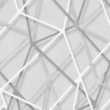 Tapeta Geometryczna 3D szara WINYLOWA